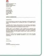 Letter of appreciation document